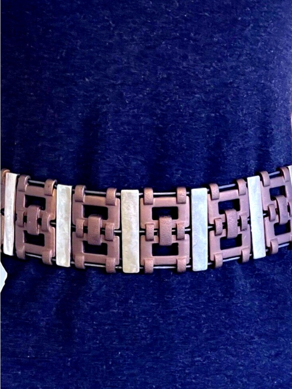 Chico's Two-Tone aztez bronze Belt - fits sm-medium